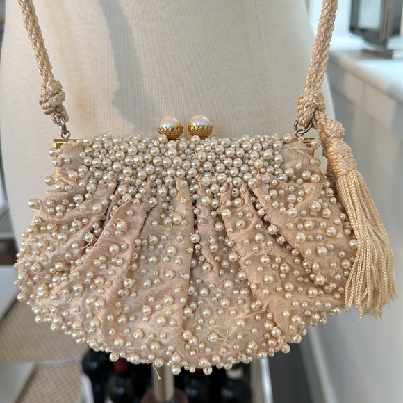 Revivals Handbags - REVIVALS Pearl Encrusted Evening Bag